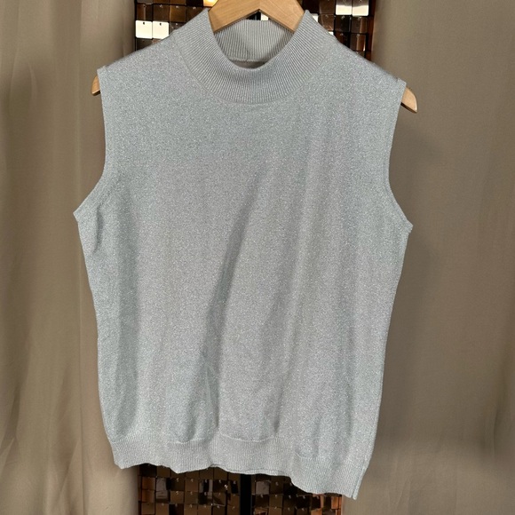 TANJAY TANK TOP WITH METALLIC FLECK 20” PTP + STRETCH - Picture 1 of 13